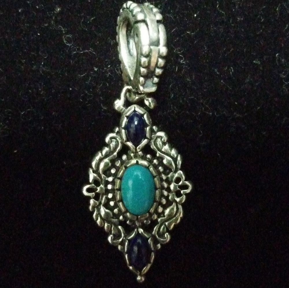 Sterling Silver Turquoise and blue stone Pendant